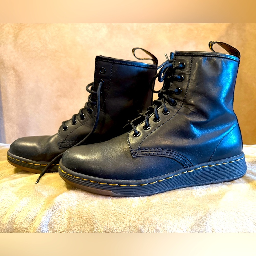 Dr. Martens Black Leather Men's Boots